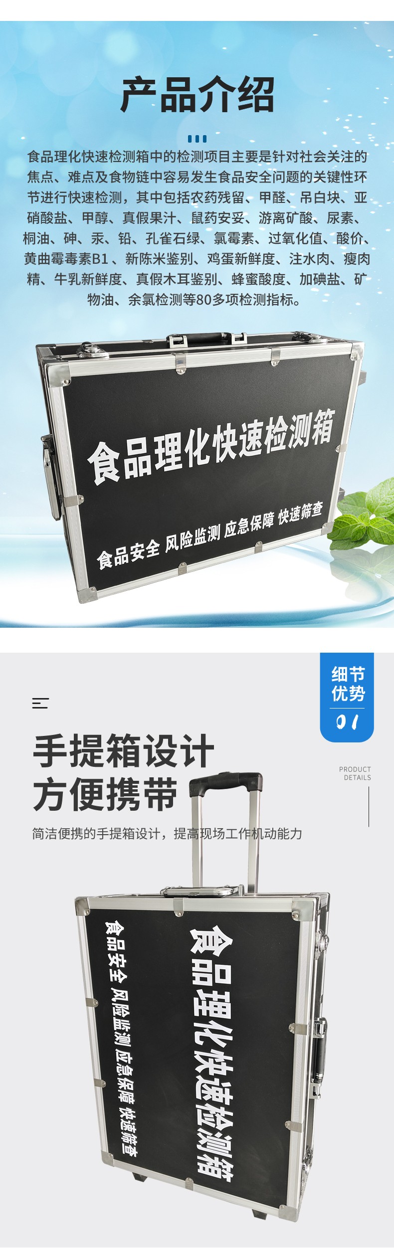 食品理化快速檢測(cè)箱